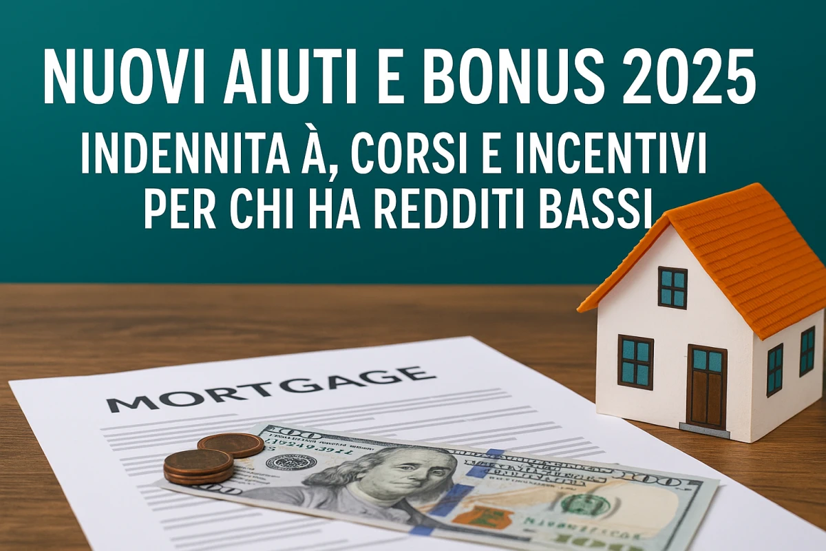 Nuovi aiuti e bonus 2025 indennità, corsi e incentivi per chi ha redditi bassi (1)